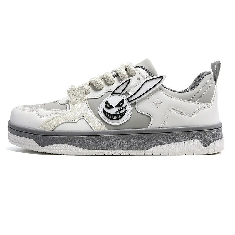 Couple breathable sneakers in beige white and gray with mesh lining low top lace-up casual shoes