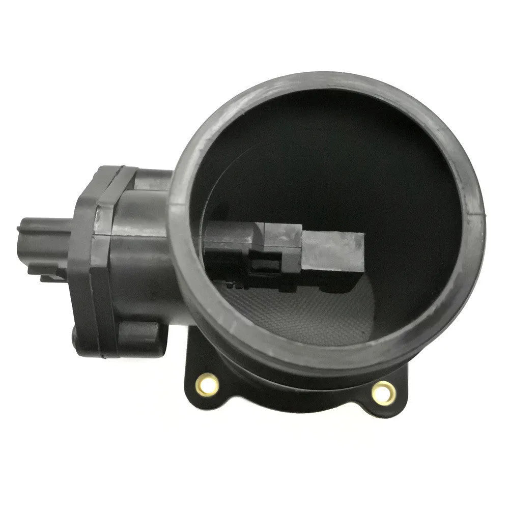 Black ferrous metal automotive air flowmeter MAF sensor, 13.5cm x 11.5cm x 12.5cm
