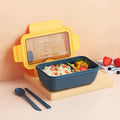 Green four-layer partitioned plastic bento box with a Nordic style design