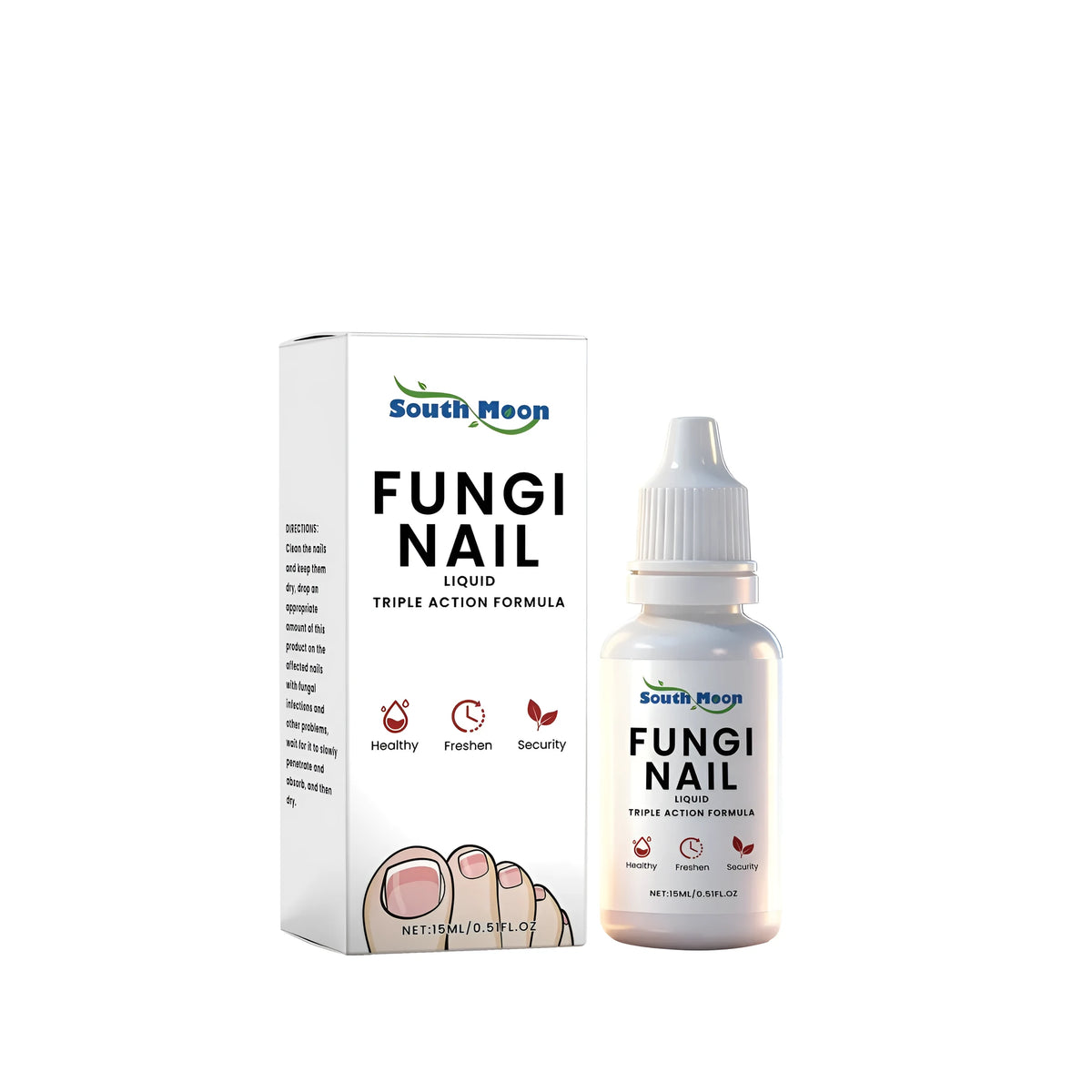 15ml fungi nail liquid bottle with chlorhexidine gluconate, borneol and tea tree oil