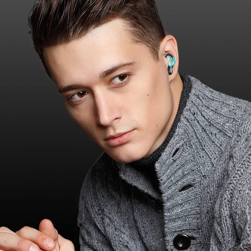 Black wireless Bluetooth e-sports gaming headset with in-ear design for mobile gaming