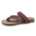 Flat toe ring thick-soled flip-flops in a solid colour with a foam sole and artificial PU upper.