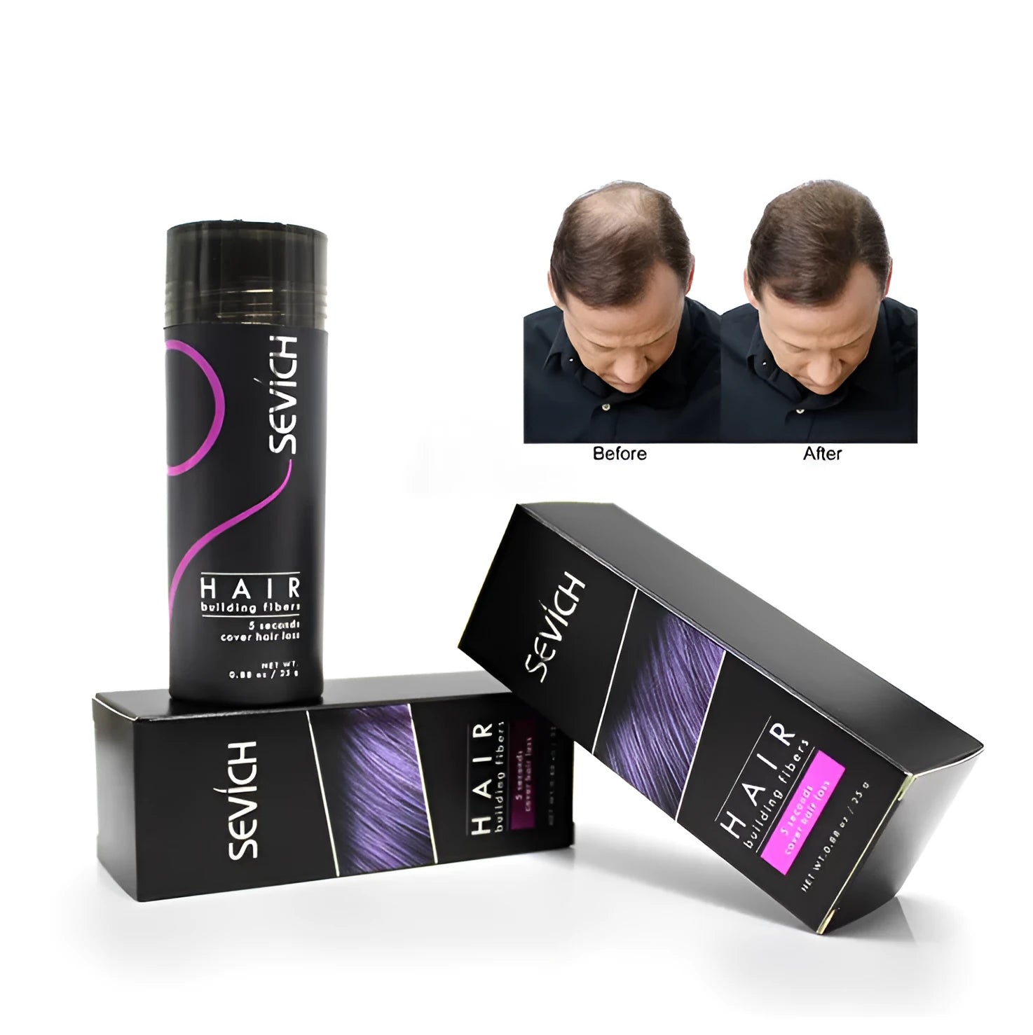 12g hair building fiber refill jar in dark brown for thinning hair loss concealer