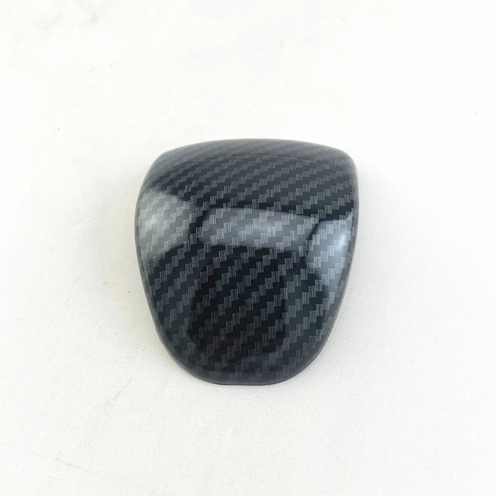 Black carbon fibre pattern gear shift cover for car interior installation