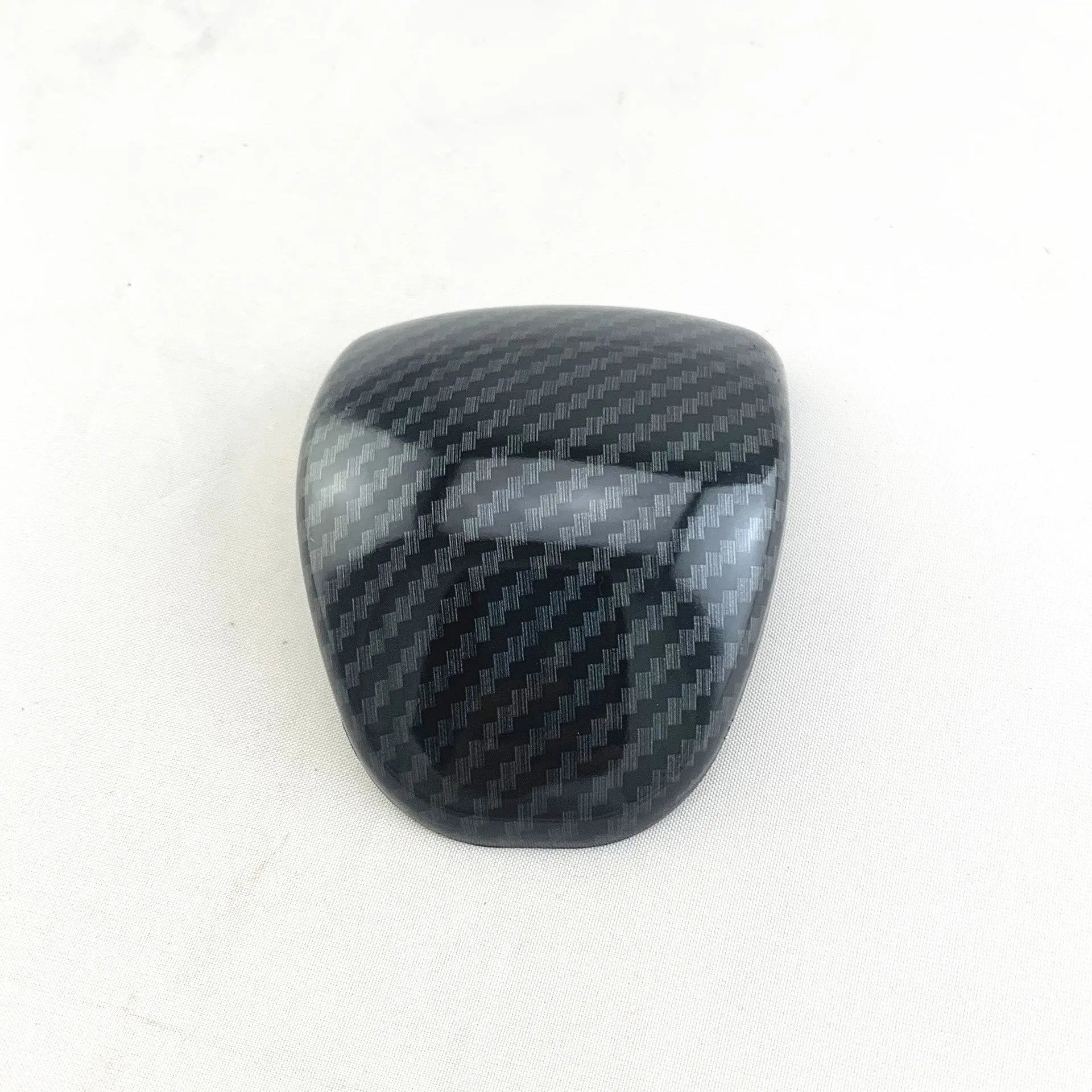 Black carbon fibre pattern gear shift cover for car interior installation