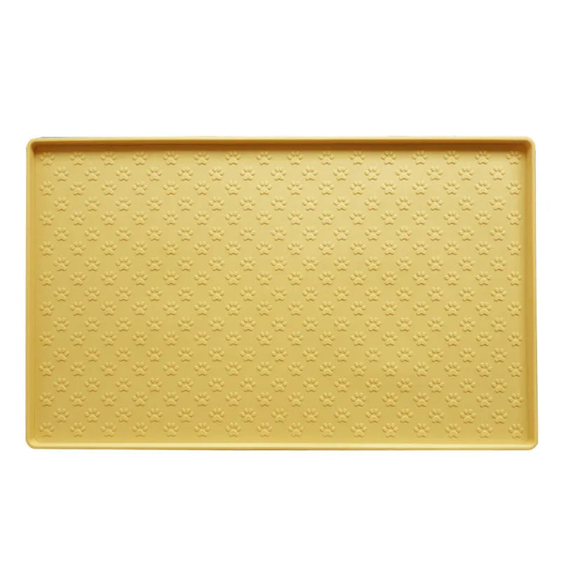 Nakabayashi Spot Pet Mat waterproof silicone square pet placemat, small 48x30cm, easy clean surface