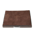 Brown removable washable memory sponge dog mat on a floor