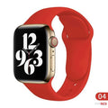 Silicone watch strap for Apple Watch 44mm 45mm 41mm in black, white, blue, red, yellow, green