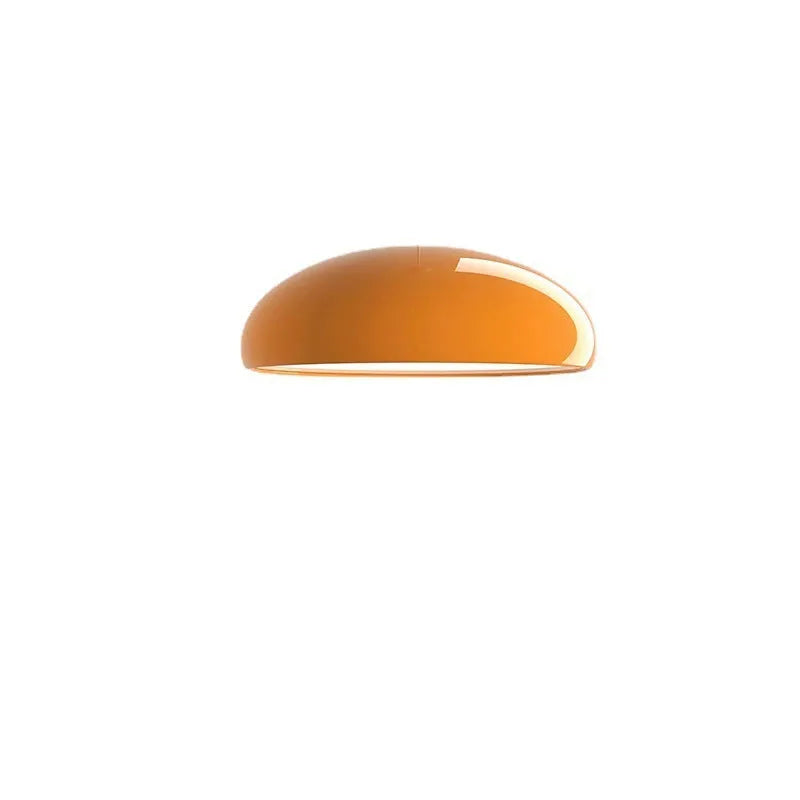 Danish iron restaurant pendant ceiling lamp with adjustable cord in orange, red, or white.