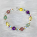 Crystal zodiac bracelet with phoenix nine-tail fox design on wrist
