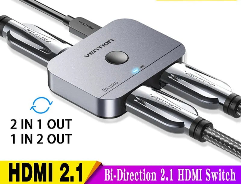 Alloy HDMI computer distributor for television line signal conversion in black or grey
