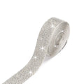 Self-adhesive glass water drill strip for clothing decoration in white and AB colour options