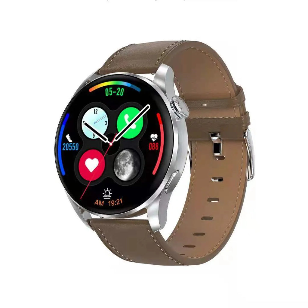 Wireless charging health monitoring sports watch with 1.3-inch screen, TPU strap, heart rate and blood pressure tracking, black crude steel colour