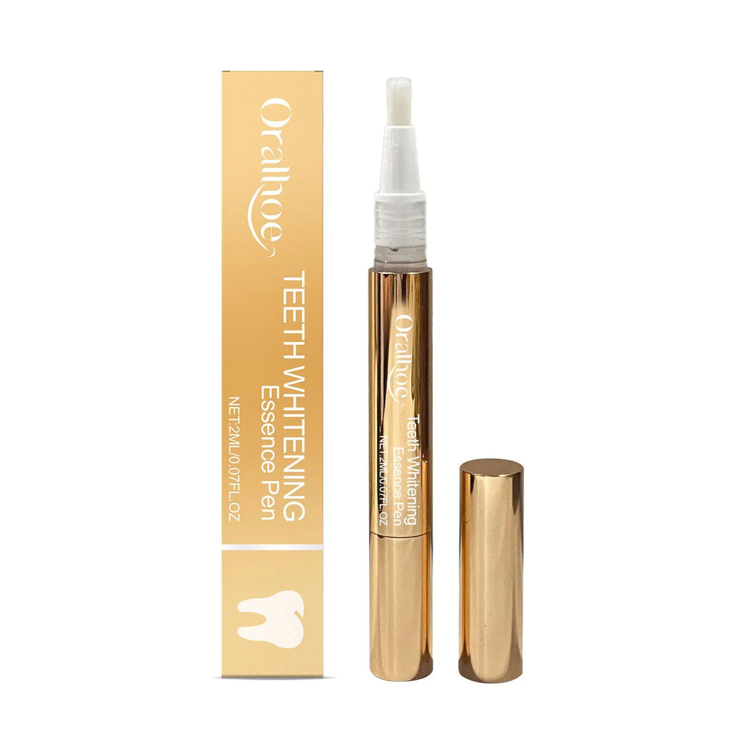 Portable teeth cleaning pen with 2ml capacity for stain brightening and oral care