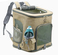 Transparent portable cat backpack pet bag in Oxford cloth with mesh windows and padded straps for small pets under 20 kg