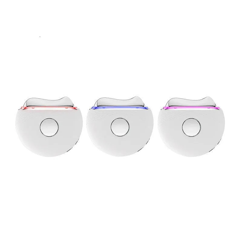 White electric Guasha massager with EMS face lifting, hot and cold scraping and 3 colour phototherapy, USB powered