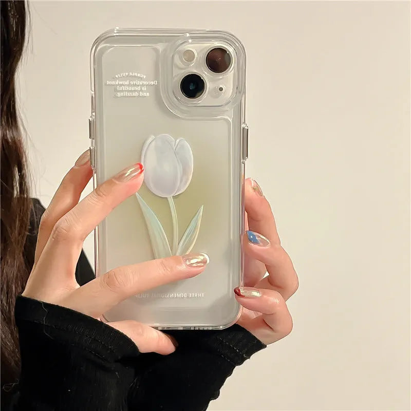 Gradient coloured all-inclusive TPU phone case for Apple iPhone models, showing shockproof design.
