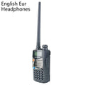 Baofeng UV-5RA black handheld dual-band two-way radio with dual display screen and keypad.