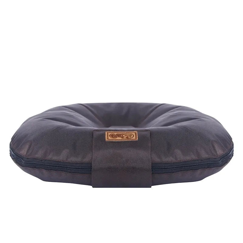 Size S removable cover dog mattress in Oxford cloth, shown in black, grey, red, and brown colour options.