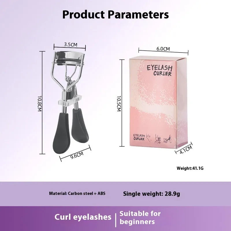 A4 carbon steel eyelash curler with comb attachment in selected colour