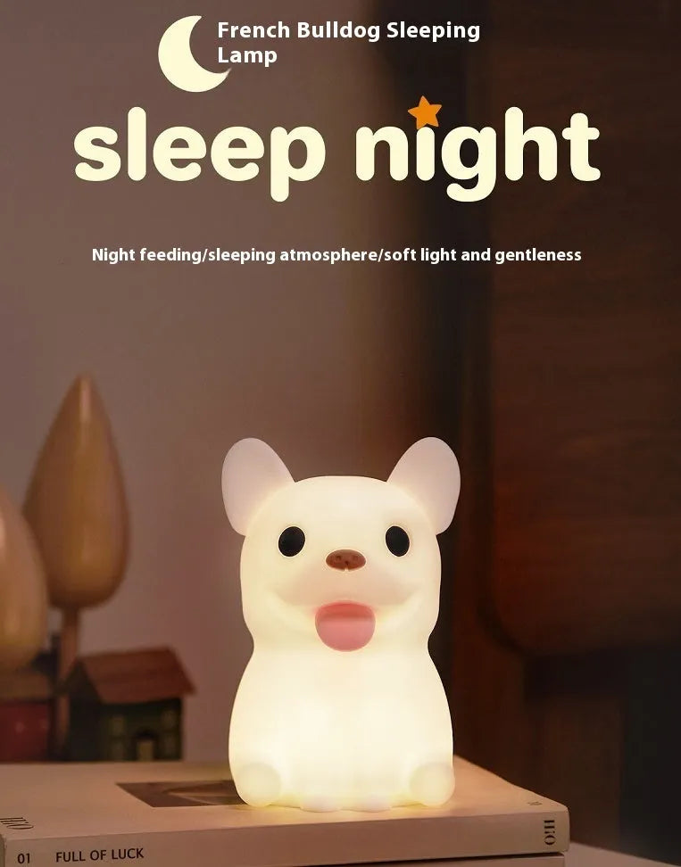 Silicone USB night light in a cartoon animal or zodiac design with dimming function.