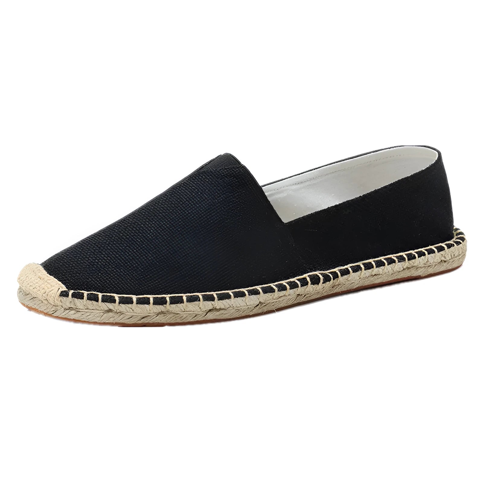 Canvas slip-on fisherman shoes for men with elastic band, flat heel, and round toe in summer colours