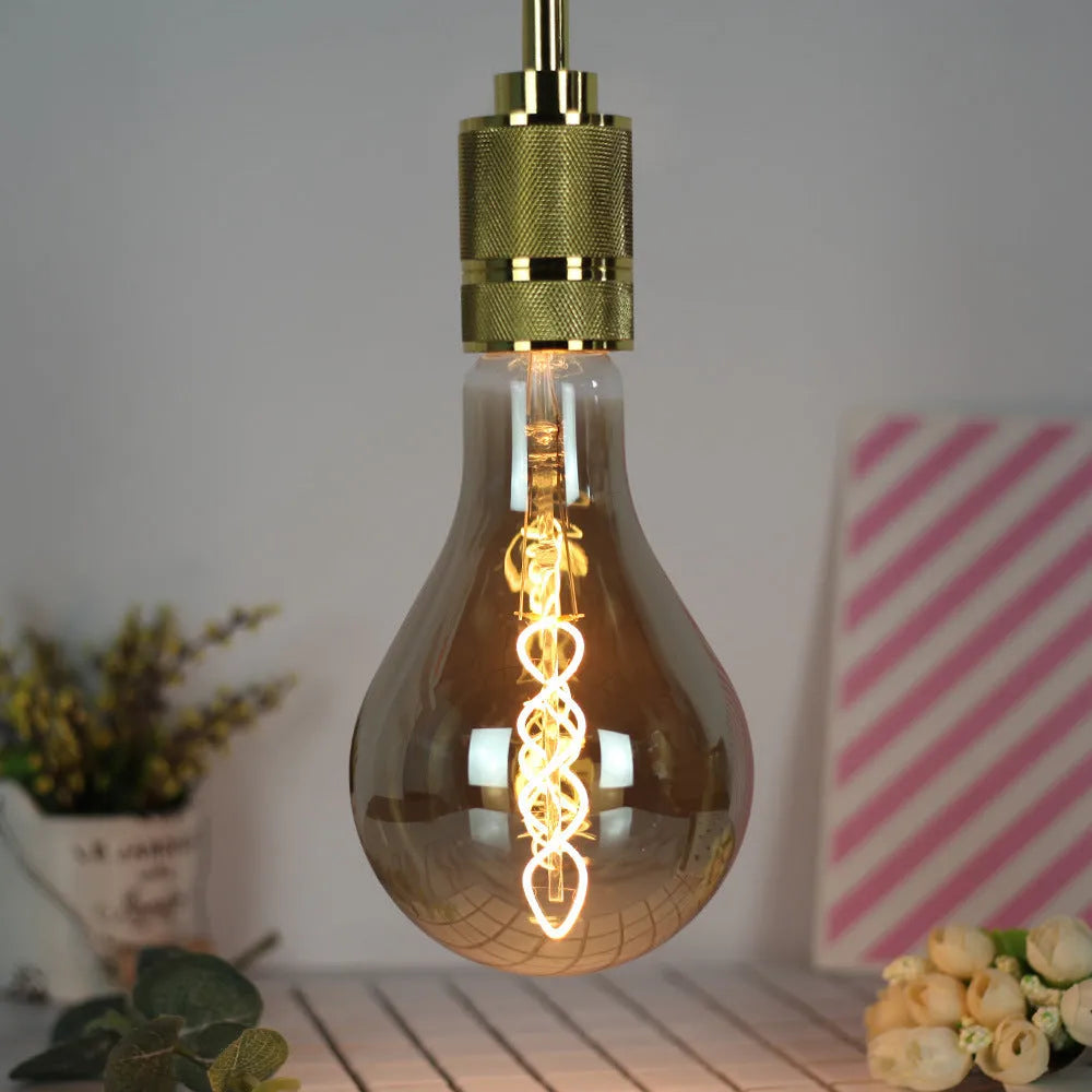 Golden double helix LED soft light strip unit measuring 110 by 200 millimetres.