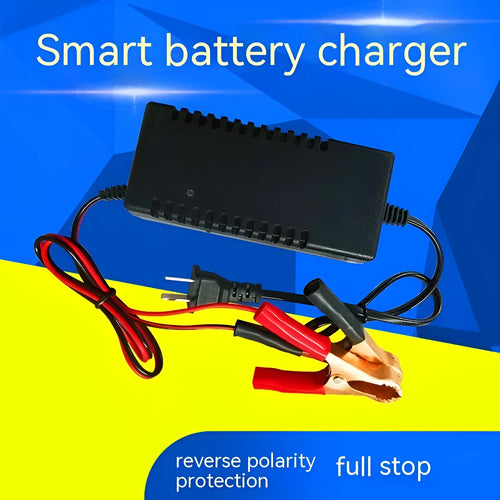 12V 3A lead acid battery charger for motorcycles, cars, and EVs with automatic maintenance features