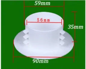 Plastic air conditioner hole sealing kit components including splits, plug caps, and tuyere panels