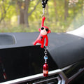 Cartoon monkey wearing sunglasses rearview mirror pendant for car decoration