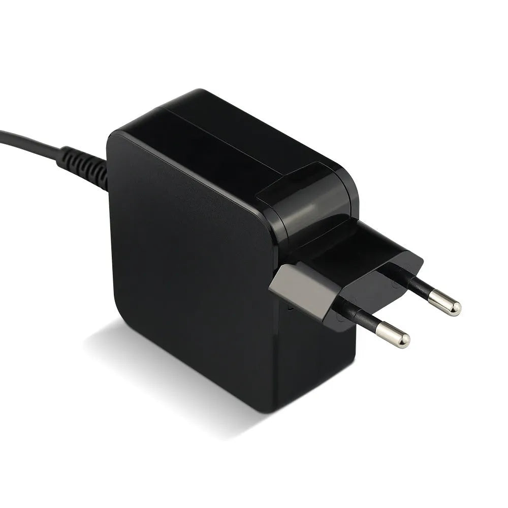 Black Hua 45W laptop adapter with American standard plug and charging cable