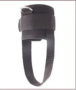 Cotton foot rope ankle strap with steel buckle for leg training in black, blue, and rose red