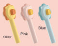 Stainless steel pet grooming comb and knot knife set in yellow, blue, or pink with lion comb and opening comb