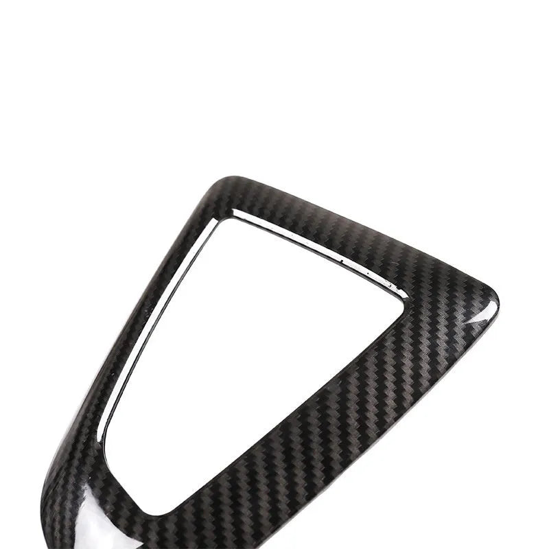 BMW gear selector base frame trim panel in carbon fibre pattern with 3M adhesive backing