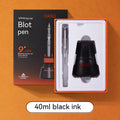 Student automatic suction pen set with plastic shell, ink feeder, and handbag