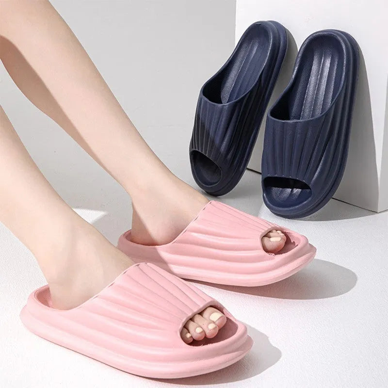 EVA peep-toe home slippers for women and men, breathable waterproof non-slip, available in multiple colours