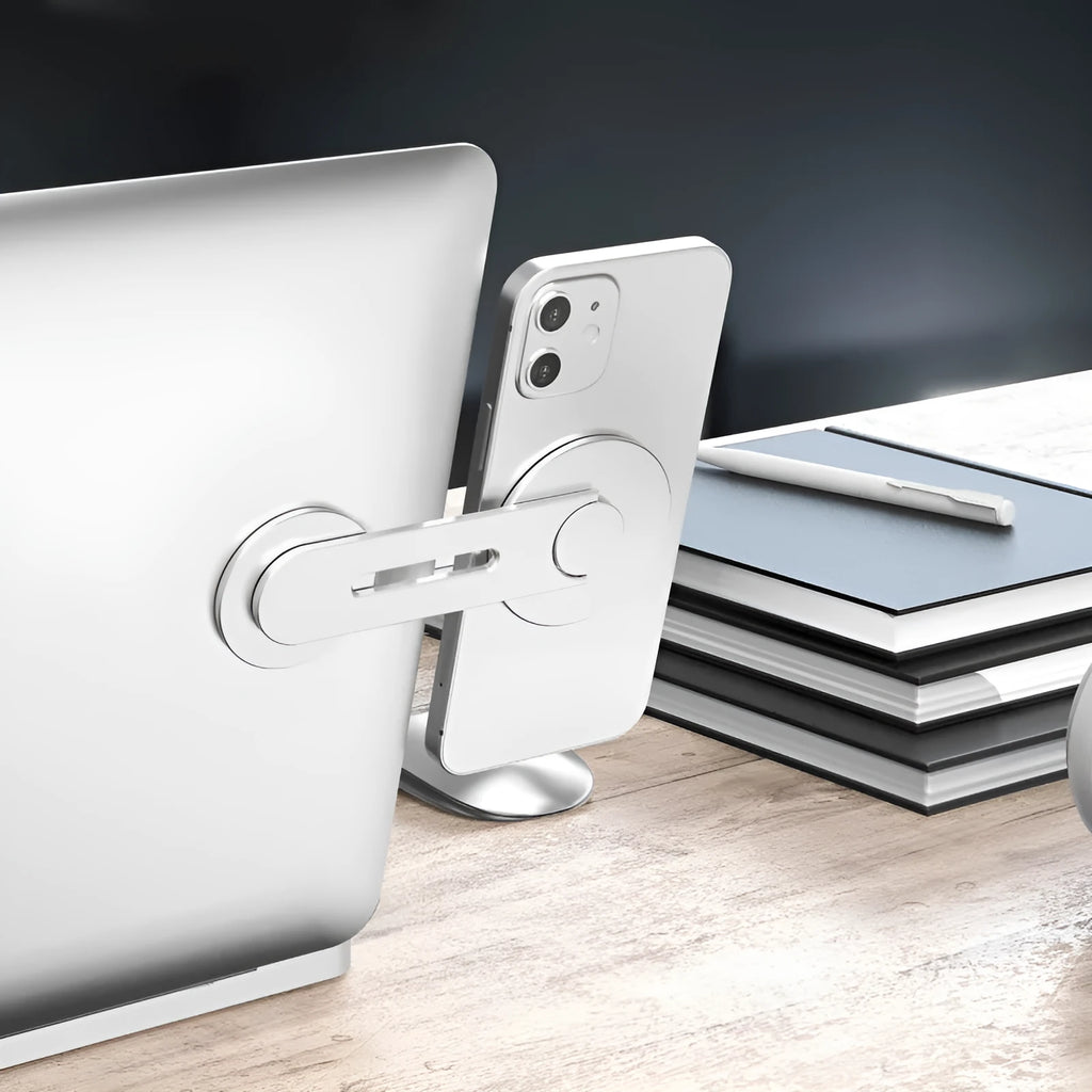 Tesla magnetic phone holder with aluminium alloy construction and 180-degree flip design