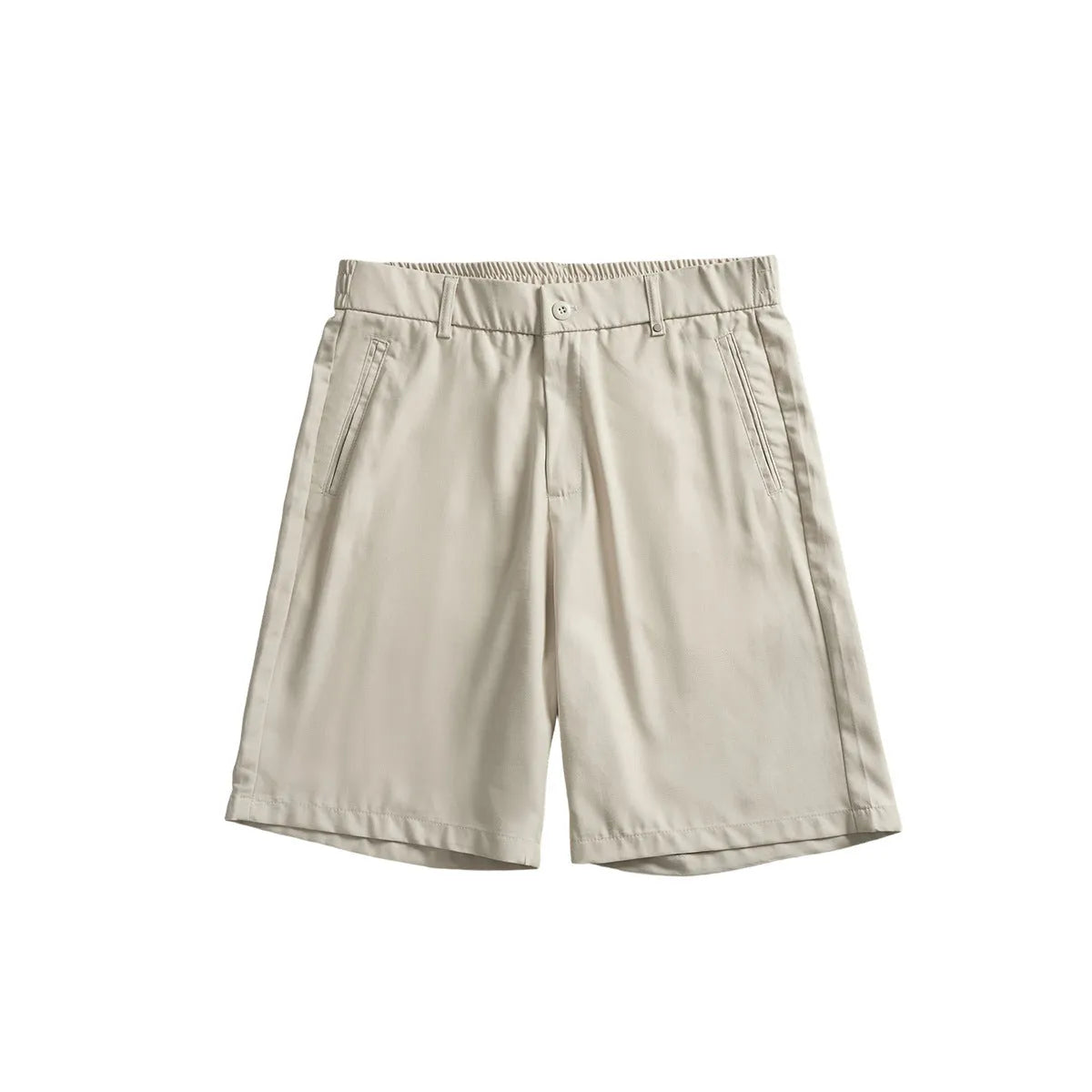 Men's casual shorts in lyocell cotton blend fabric available in apricot, dark grey and black colours