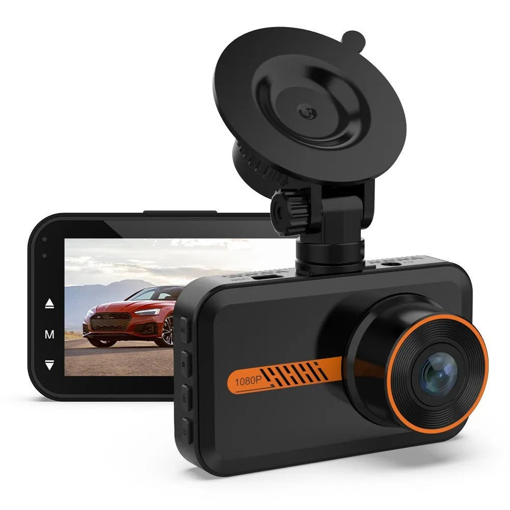 ThiEYE front and rear car dash cam with suction mount and rear waterproof camera on windscreen
