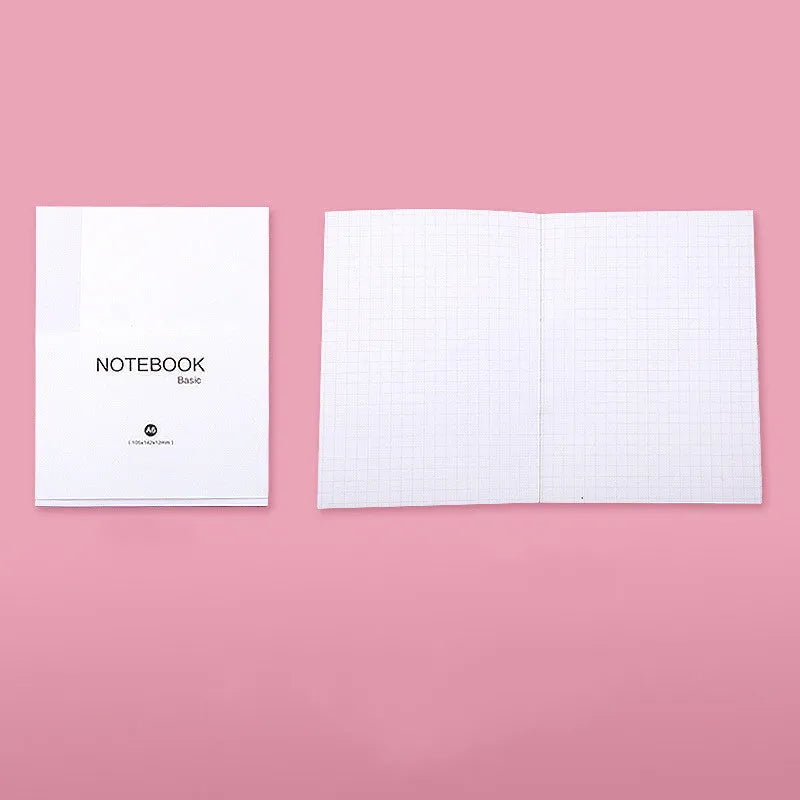 Basic fixed page refill diary notebook with 80 sheets of 100g Dowling paper, shown in blank, lined, and checkered styles.