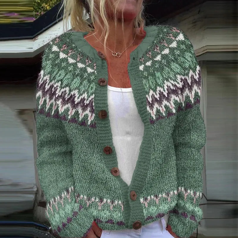 Yellow digital print cardigan coat with 3D pattern effect, regular sleeves, fresh sweet style