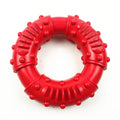 Blue, orange, and red bouncy hollow dog fetching stick toy for safe chew and fetch play.