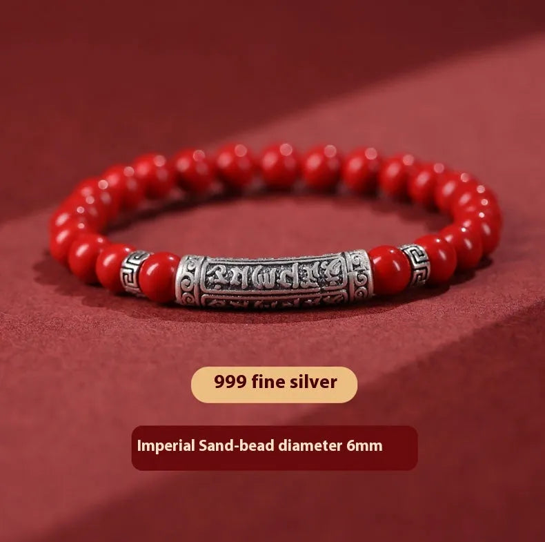 Cinnabar sandstone bracelet with manual craftsmanship in Purple Gold Sand or Emperor Sandstone colours