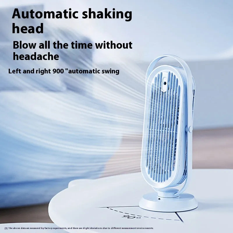 Desktop tower fan with humidifier spray function in white finish with USB cable and remote control