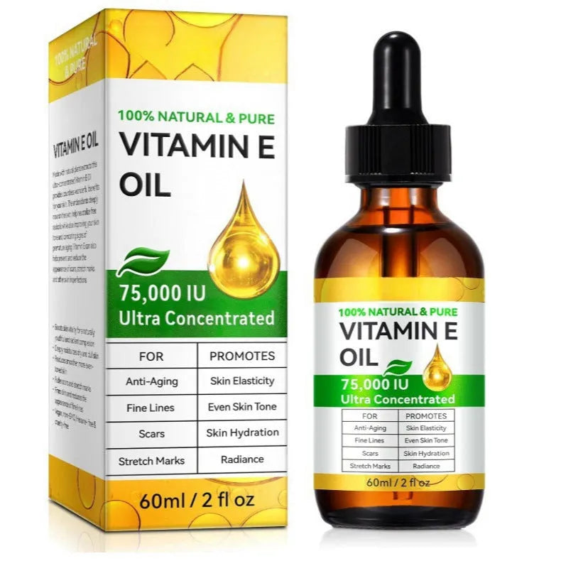 Vitamin E oil 60ml bottle for face and body moisturising