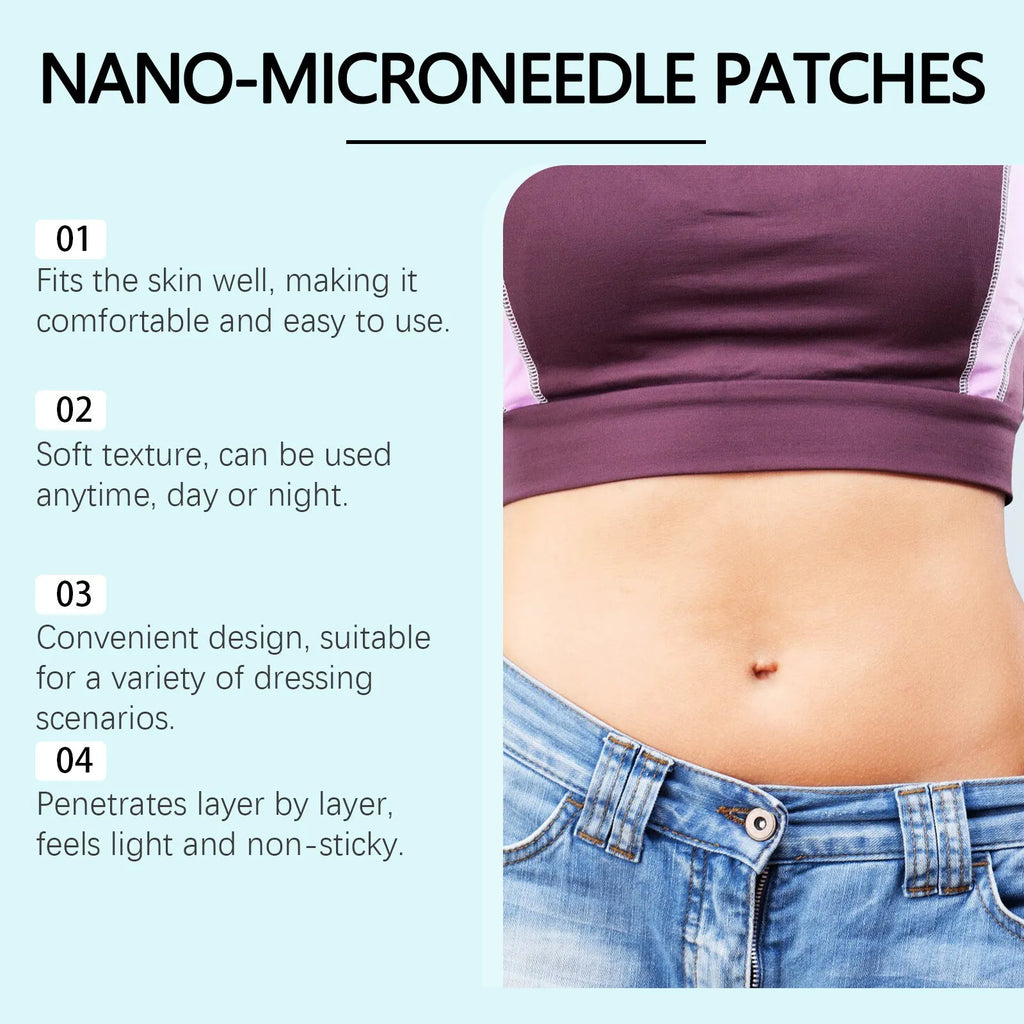 Four slimming microneedle skin firming patches for body nursing adhesive bandage application