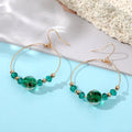 Women's electroplated plastic resin ear studs in leopard square, sunflower and colourful glaze bead designs