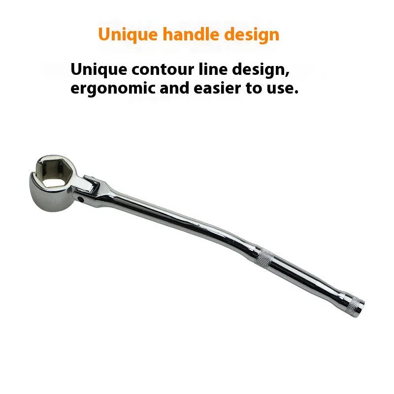 22mm hexagonal oxygen sensor socket tool with bright chrome finish measuring 270mm in length
