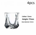 Transparent 150ml whiskey swing glass with light luxury style on table