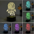 Custom dream catcher night light with acrylic shade and remote control on a table